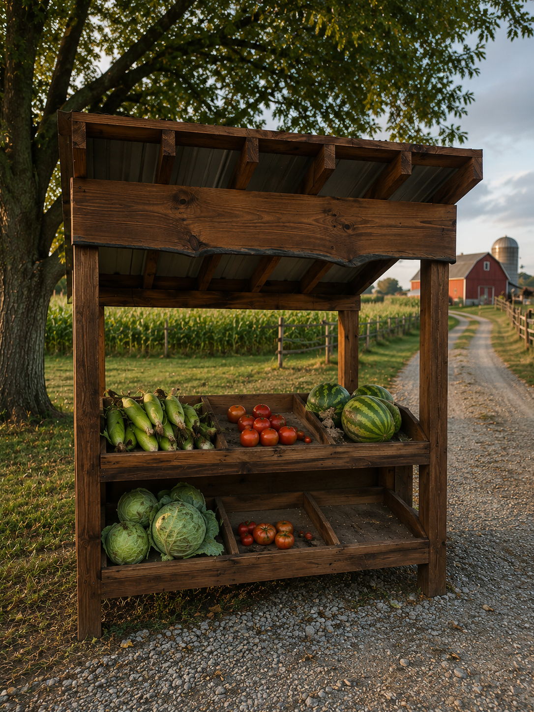 WoodUp Farm Stand — Actual 4×4