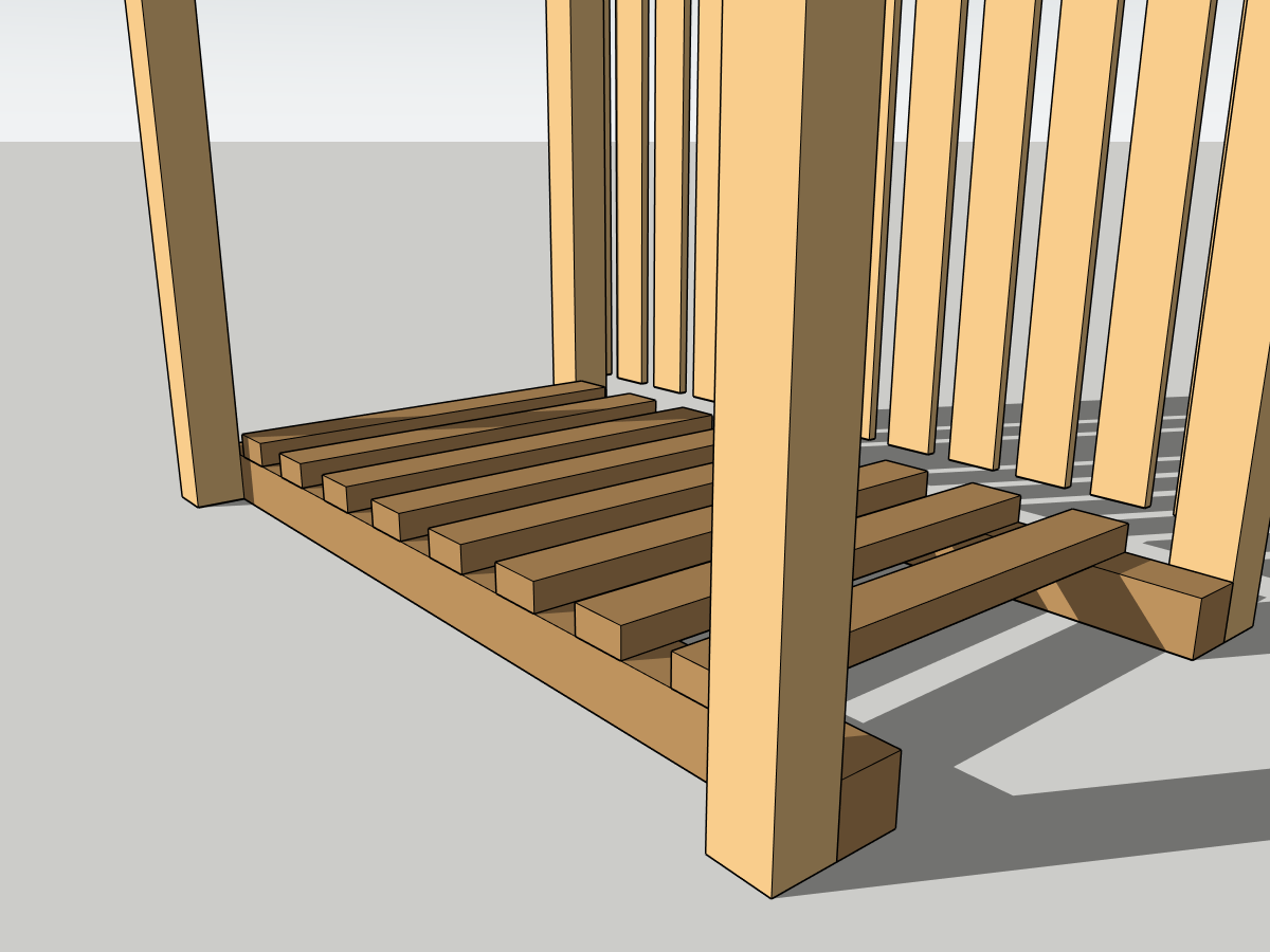 Two-Bay Firewood Stand — view 4