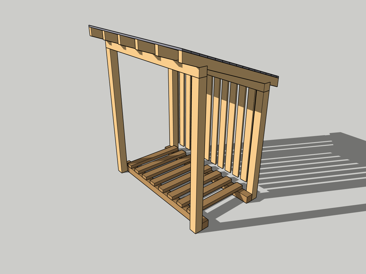 Two-Bay Firewood Stand
